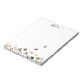 Bloc-note Fleurs sauvages violettes aquarelle (Tourné)