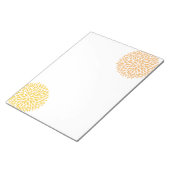 Bloc-note Fleurs simples de pêche jaunes (Incliné)