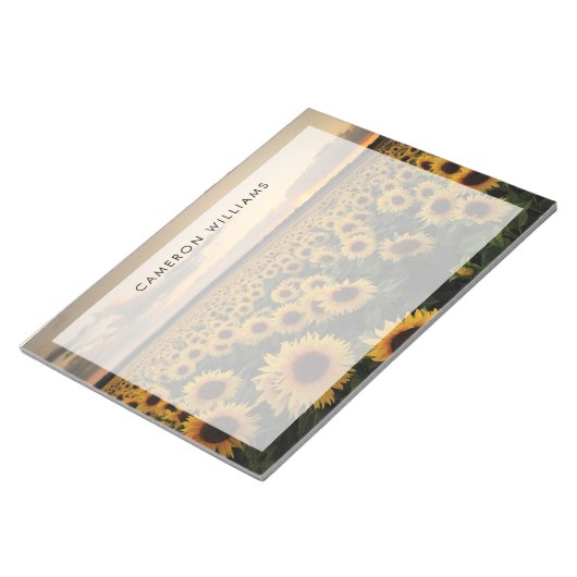 Bloc-note Fleurs | Terrain de tournesol (Incliné)