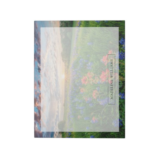 Bloc-note Fleurs | Texas Bluebonnets & Indian Paintbrush (Tourné)
