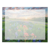 Bloc-note Fleurs | Texas Bluebonnets & Indian Paintbrush (Devant)