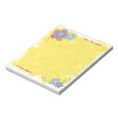 Bloc-note Fleurs texturées (jaune) (Tourné)
