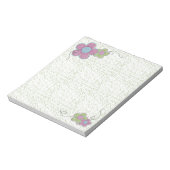 Bloc-note Fleurs texturées (vert/rose) (Tourné)