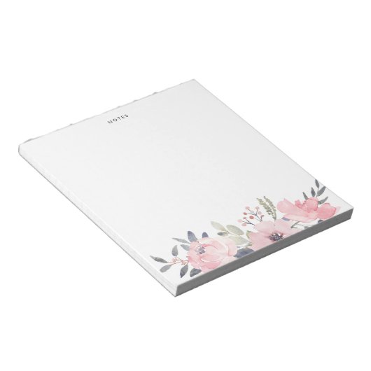 Bloc-note Fleurs vintages à aquarelle (Incliné)