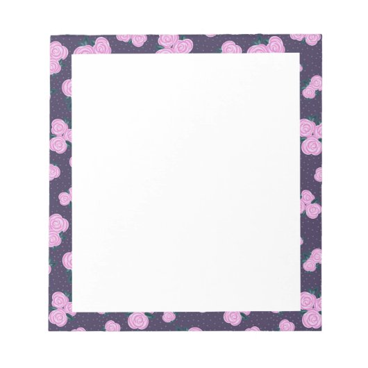 Bloc-note Fleurs violettes foncées vintage (Devant)