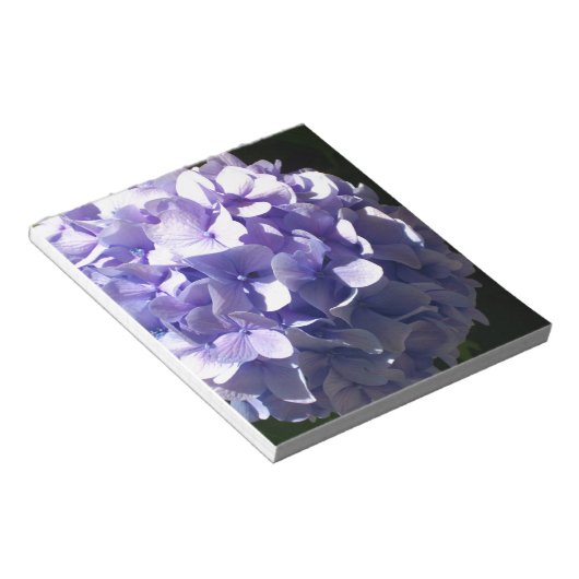 Bloc-note Fleurs violettes hydrageas violets fleuris pourpre (Incliné)