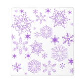 Bloc-note flocon violet (Devant)