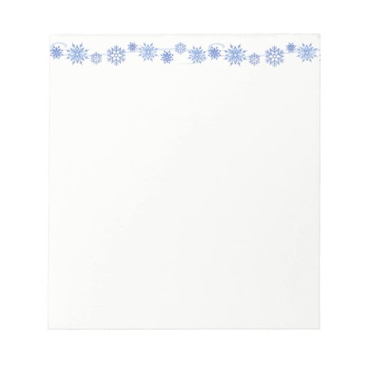 Bloc-note Flocons de neige Bloc - notes-Bleus de vacances (Devant)