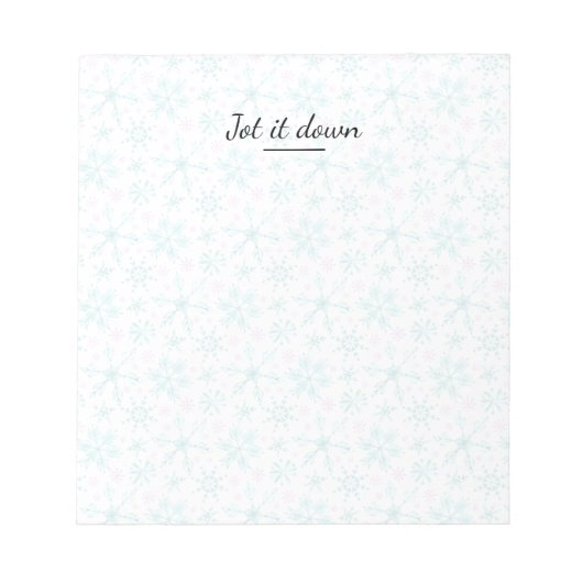 Bloc-note Flocons d'hiver (Devant)