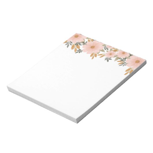 Bloc-note Floral à automne rose (Tourné)