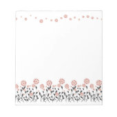 Bloc-note floral blanc marron d'hiver (Devant)