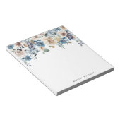 Bloc-note Floral Bleu Et Blanc (Incliné)
