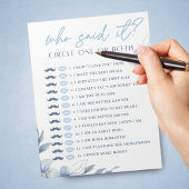 Bloc-note Floral Bleu Il A Dit Qu'Elle A Dit Douche Game Pac