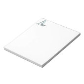 Bloc-note Floral bleu Imprimer Un monogramme initiales Cadea (Tourné)