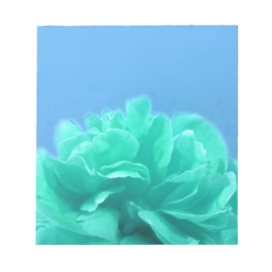 Bloc-note Floral bleu-vert coloré (Devant)