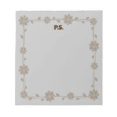 Bloc-note Floral Boho Monogramme Brown | (Devant)