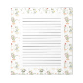 Bloc-note Floral Botanical Flowers With Black Lines (Devant)