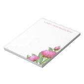 Bloc-note Floral Botanique Simple Peonies Rose Élégant (Tourné)