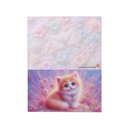 Bloc-note Floral Cat Notepad (Tourné)