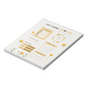 Bloc-note Floral Daily Planner with Sunflowers & Daisies (Tourné)