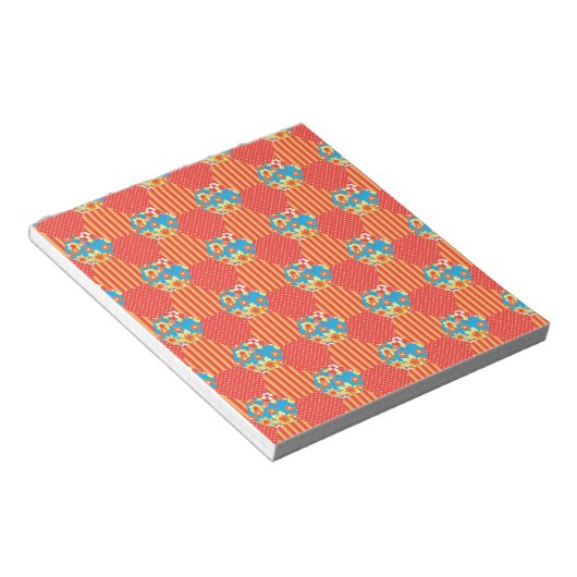Bloc-note Floral Ditsy, Rayures, Patchwork Pois (Incliné)