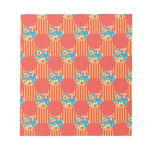 Bloc-note Floral Ditsy, Rayures, Patchwork Pois (Devant)