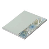 Bloc-note Floral Dream Pattern Abstract Blue Khaki Fractal (Tourné)