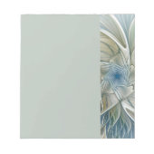 Bloc-note Floral Dream Pattern Abstract Blue Khaki Fractal (Devant)
