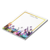 Bloc-note Floral Gold Faux Personnalisé Cute Girl (Tourné)