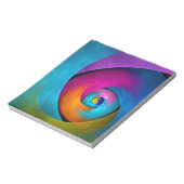 Bloc-note Floral moderne Art Abstrait rose Bleu Motif #17 (Tourné)