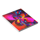 Bloc-note Floral moderne Art Abstrait Rouge Bleu Motif #07 (Incliné)