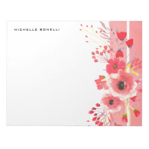 Bloc-note Floral moderne minimal