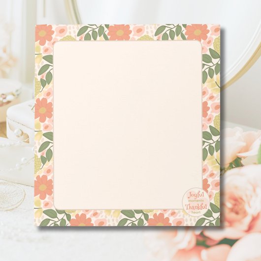Bloc-note Floral Notepad - Joyful Moments Thankful Heart