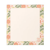 Bloc-note Floral Notepad - Joyful Moments Thankful Heart (Devant)
