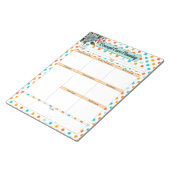 Bloc-note Floral Orange n Bleu _ Concept Care Planning (Incliné)