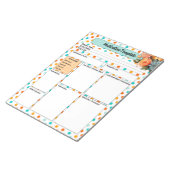 Bloc-note Floral Orange n Bleu _ Modèle de médicaments (Incliné)