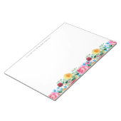 Bloc-note Floral Personal Business Rose Rouge Bleu Jaune   (Incliné)