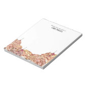 Bloc-note Floral Pink Hydrangea Border Personalized Notepad (Tourné)