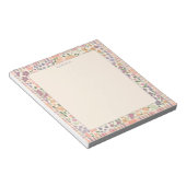 Bloc-note Floral Plaid “Grateful” Notepad –Pastel Stationery (Incliné)