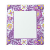 Bloc-note Floral pourpre, jaune et magenta (Devant)