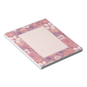 Bloc-note Floral rose et violet pastel (Incliné)