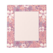 Bloc-note Floral rose et violet pastel (Devant)