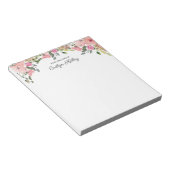 Bloc-note Floral rose II Du bureau de, Personnalisé (Incliné)