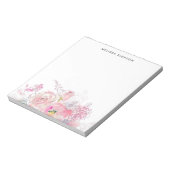 Bloc-note Floral rose pâle (Tourné)