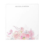 Bloc-note Floral rose pâle (Devant)