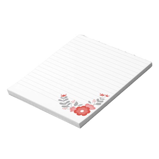 Bloc-note Floral simple (Tourné)