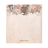 Bloc-note Floral Steampunk Occasion spéciale Mariage (Devant)