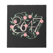 Bloc-note Floral Subtle Anti Trump 8647 86 47 Boho (Devant)