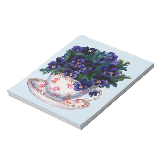 Bloc-note Floral Teacup Classic Illustration Vintage (Tourné)
