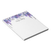 Bloc-note Floral violet du bureau de, Personnalisé (Incliné)